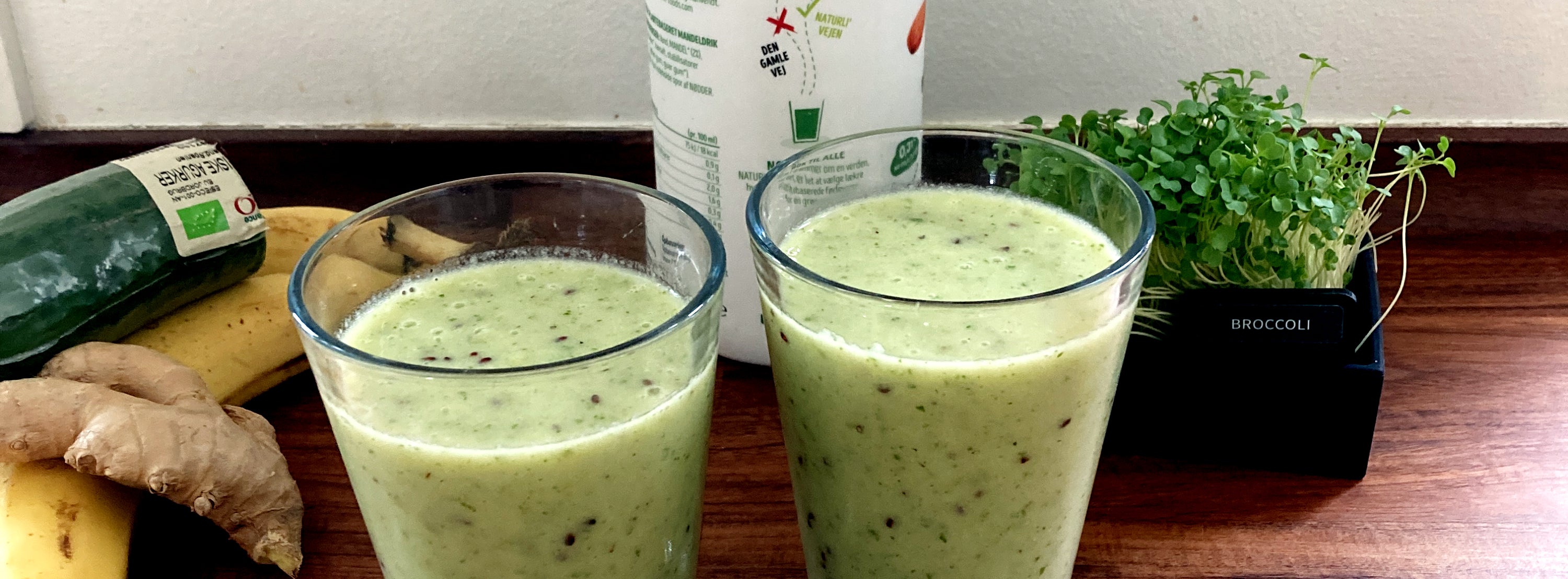 Smoothie med broccoli spirer