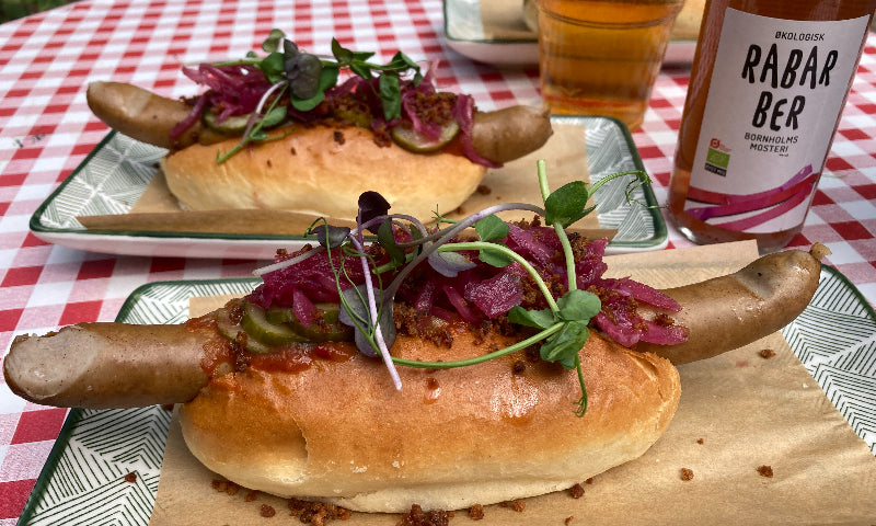 Hotdogs med ærteskud